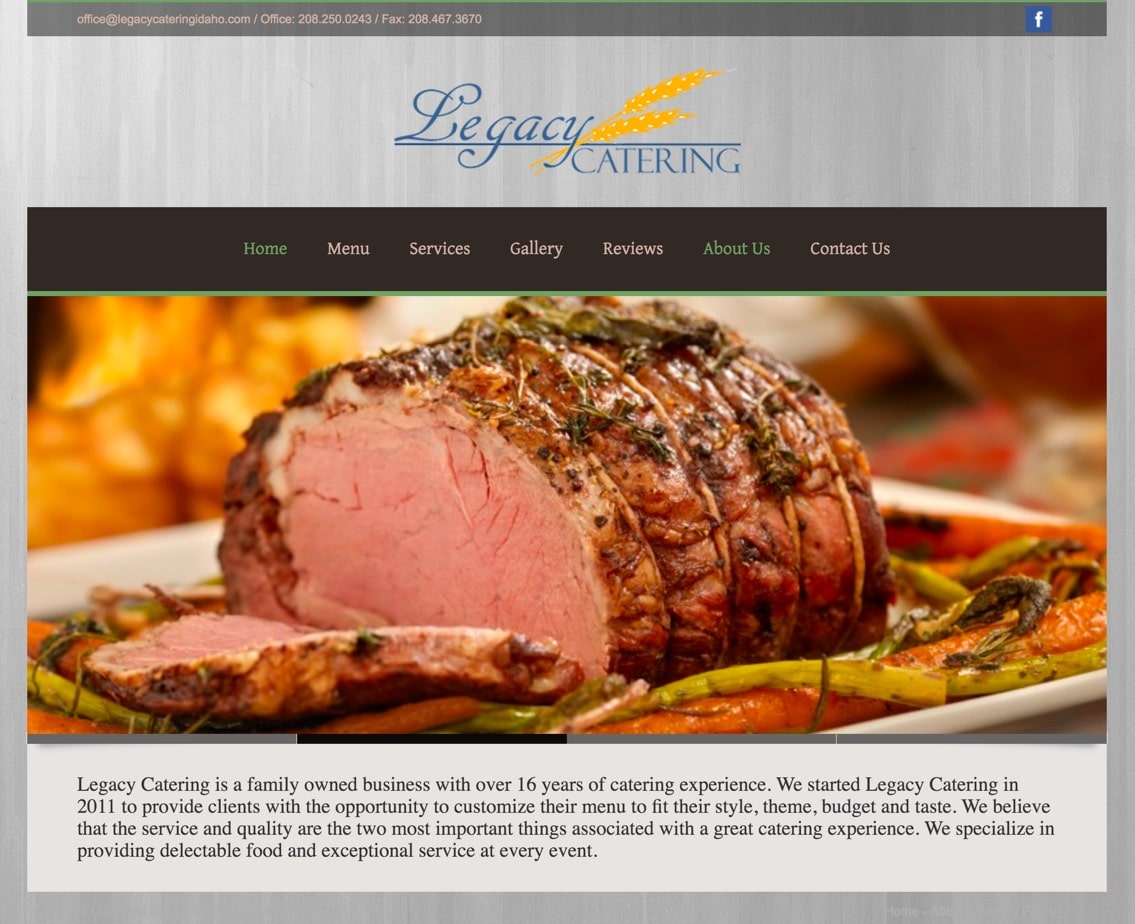 legacy catering website